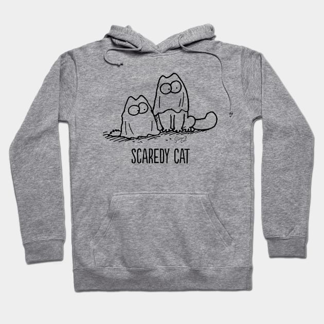 Simon's Cat Scaredy Cat Hoodie by devanpm